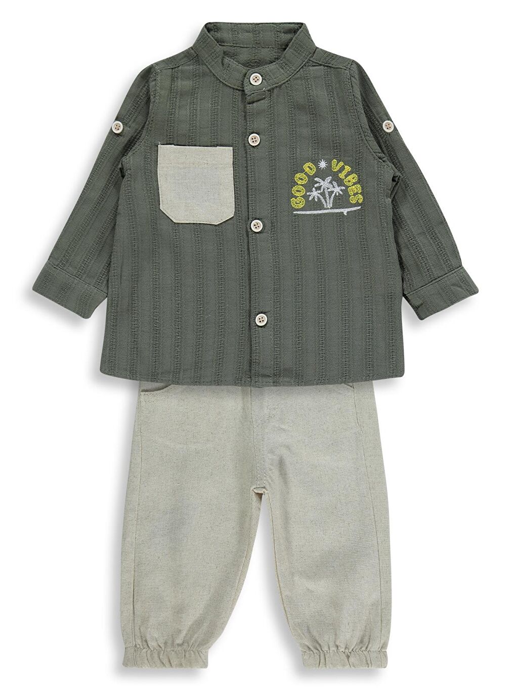 Fularlı 3 Lü 6-18 Ay Takım - Yeşil 12-18 Ay