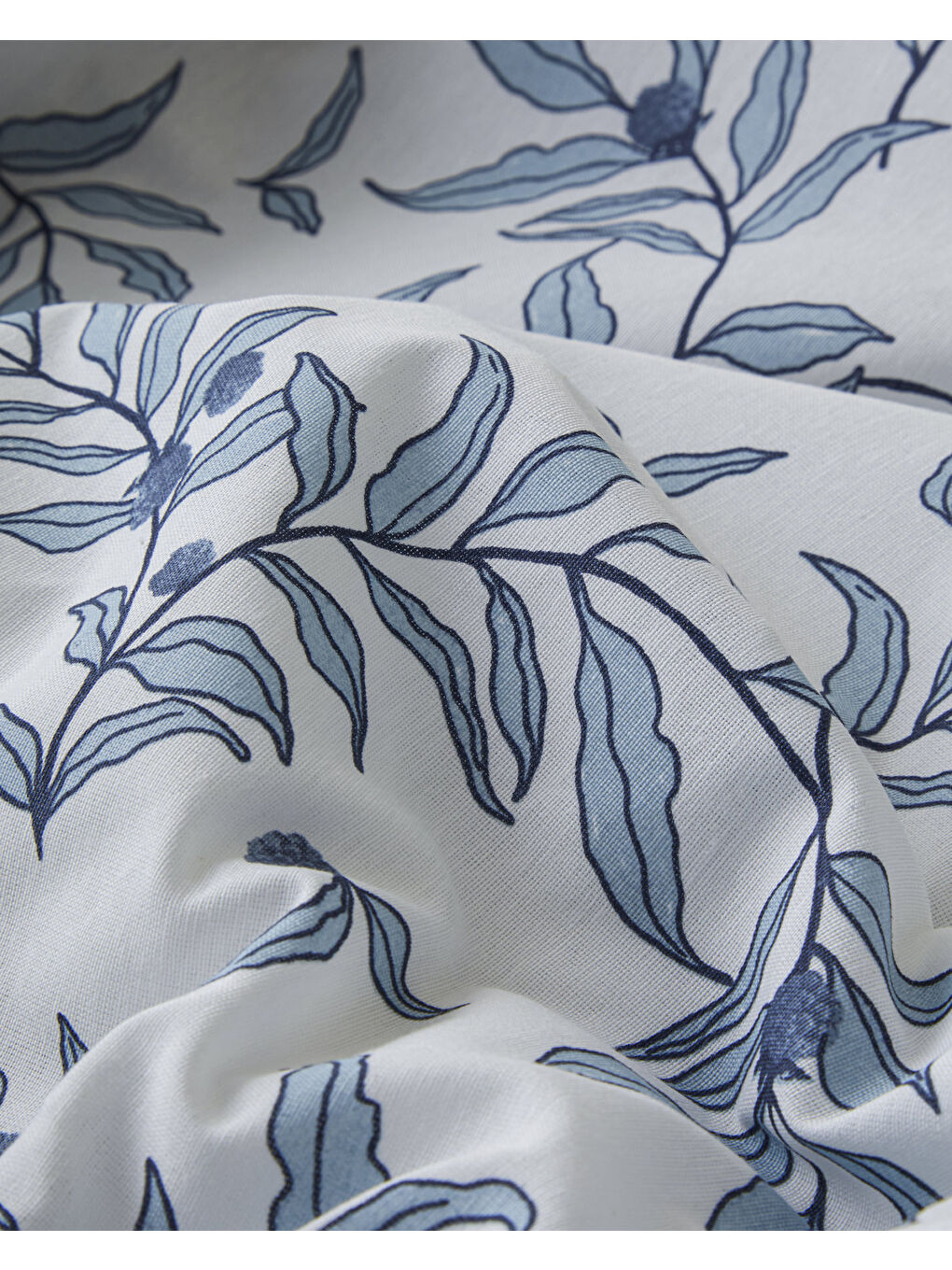 Berryland Kolay Ütülenir Çarşaflı Tek Kişilik Nevresim Takımı 160x220 cm Mavi-Turuncu-5