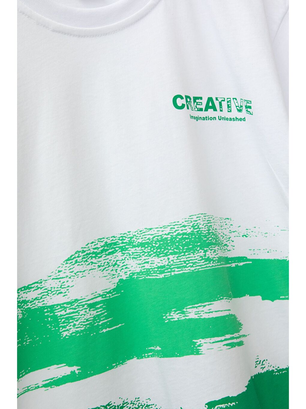 Yeşil Creative Yazılı Desenli Tişörtlü Erkek Çocuk Şortlu Takım 23790-3