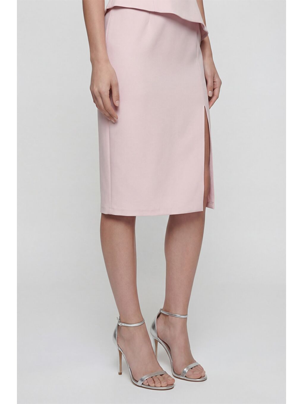 Pembe Kadın Pudra Çiçek Detaylı Midi Söz Nişan Nikah Abiye Elbise-3