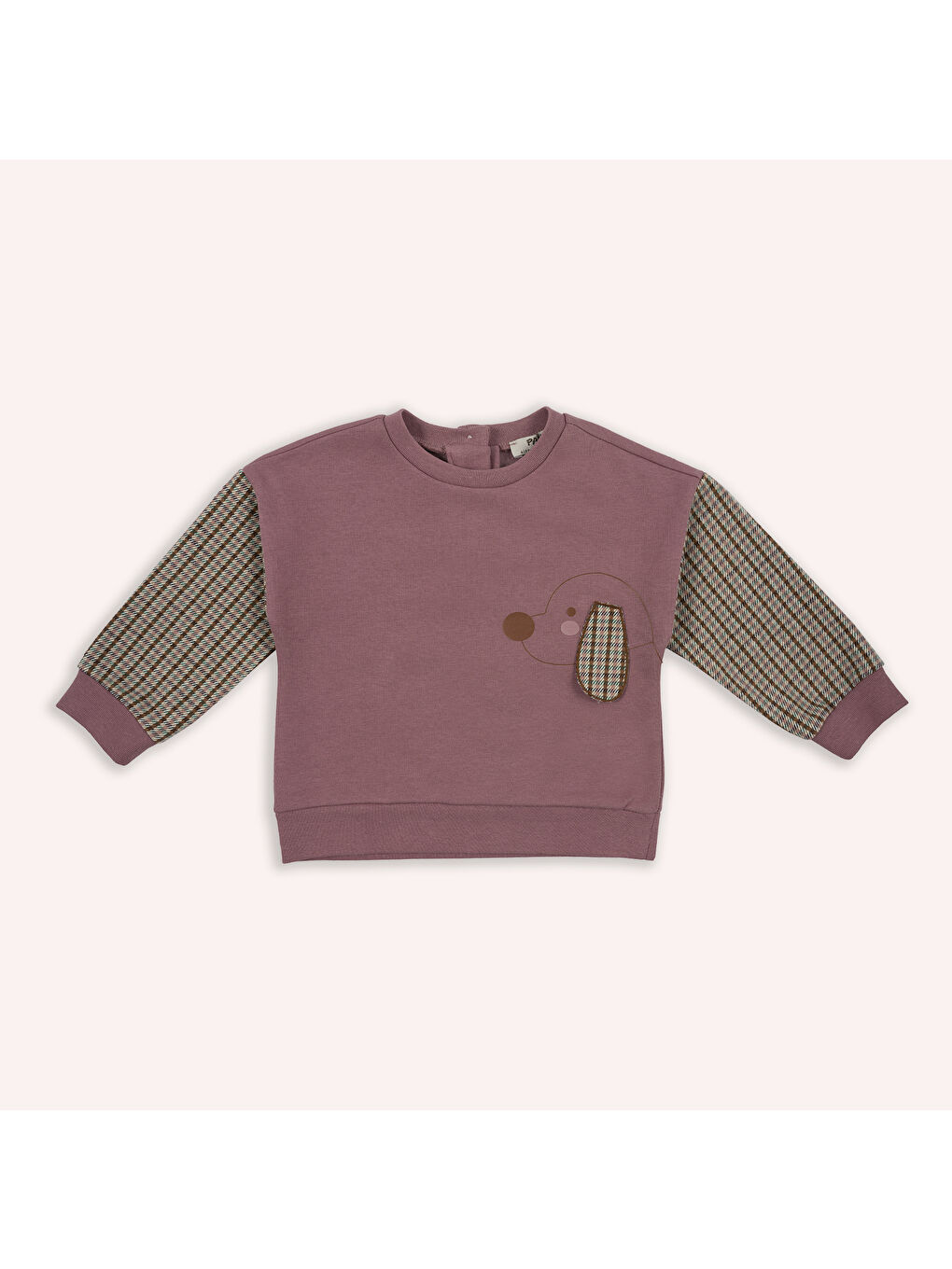 Panço Pembe Kız Çocuk Baskı Detaylı Sweatshirt - 1