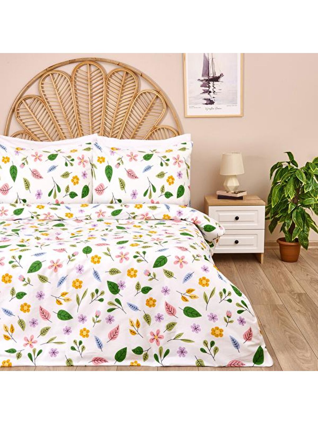 Karışık Soft Chesney Çift Kişilik Nevresim Takımı - Renkli