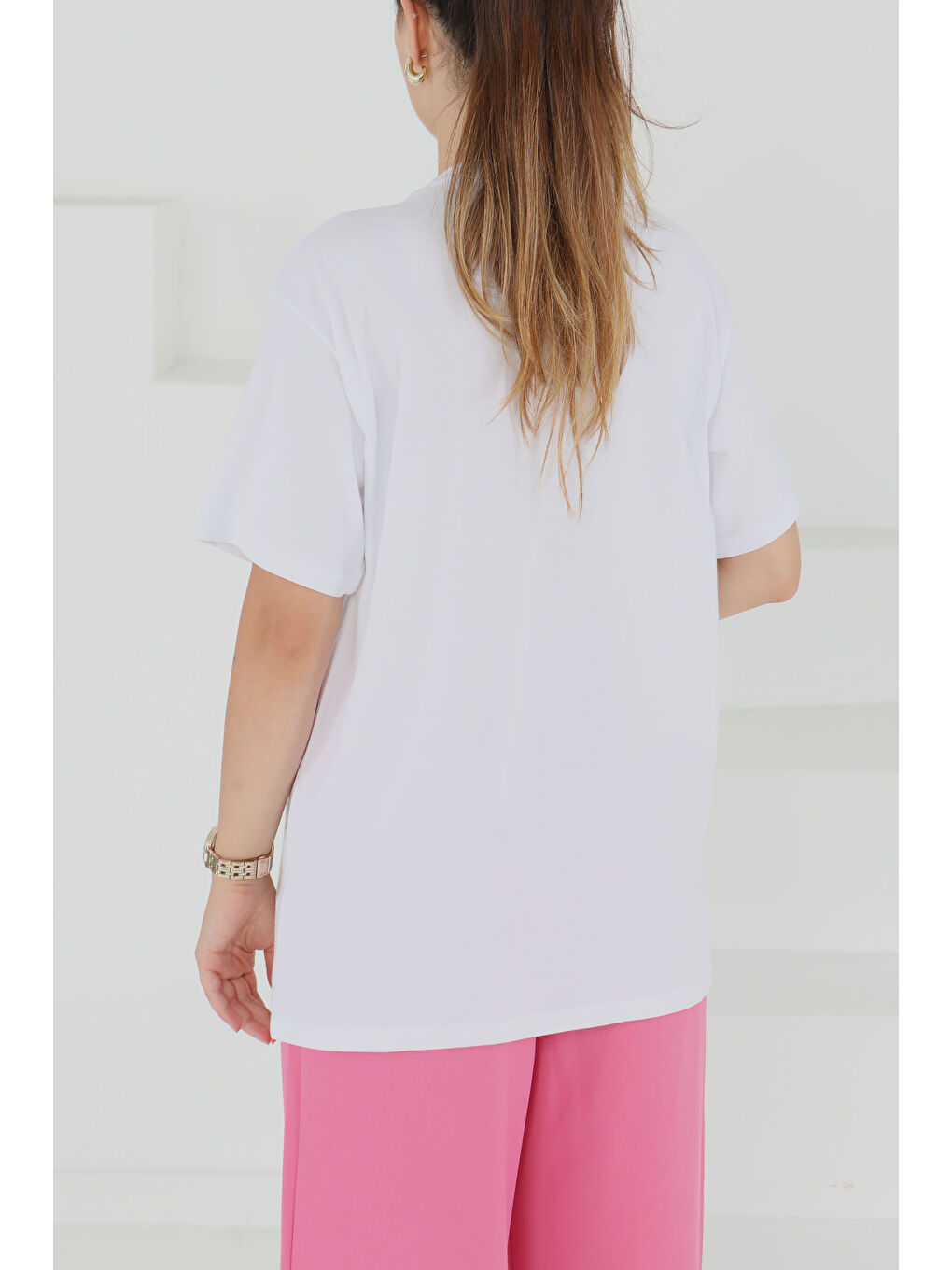 Baskılı Kısa Kollu T-Şhirt Beyaz - 27500-3