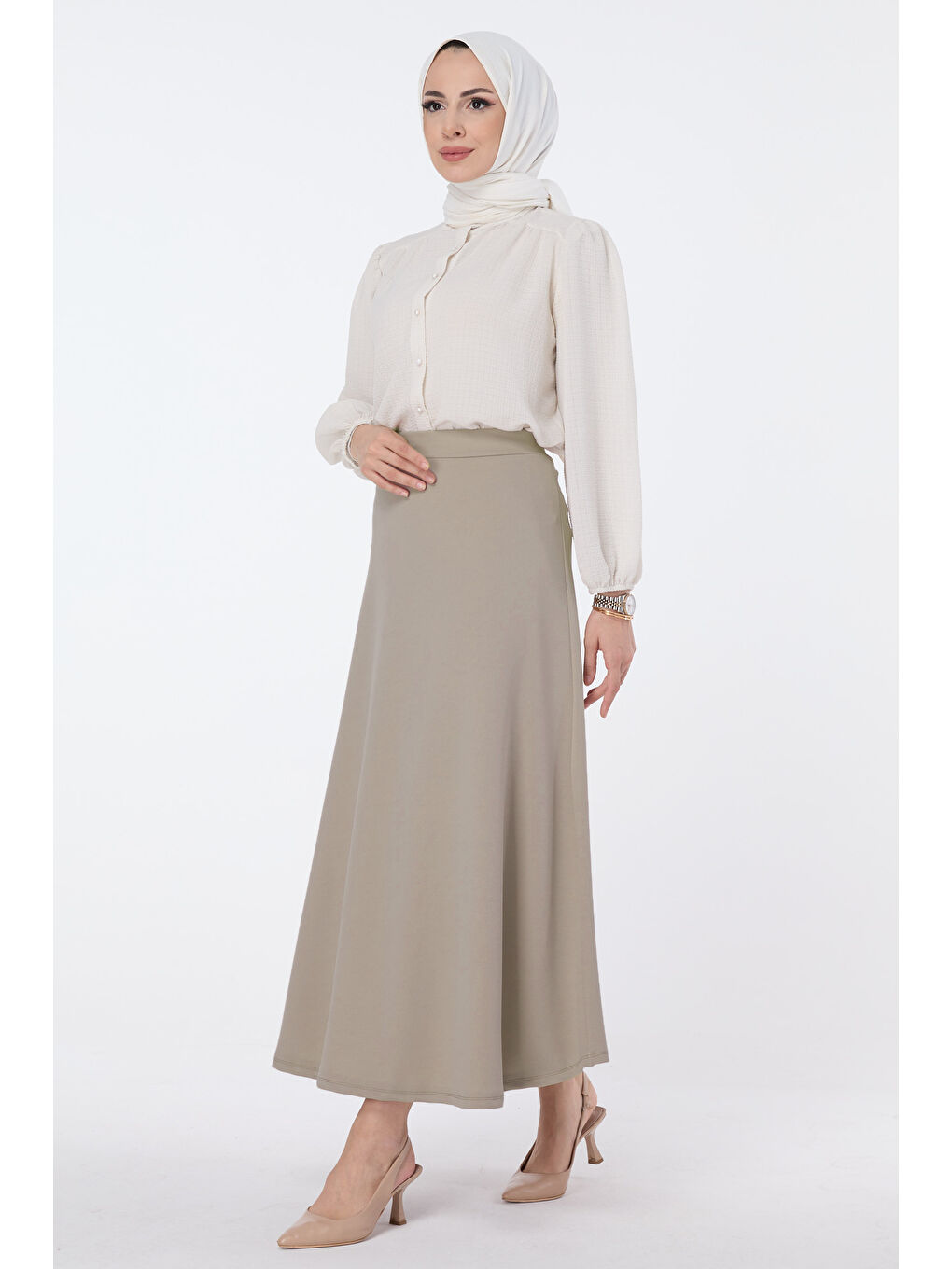 Kahverengi Çan Etek Koyu Vizon - 27075-2