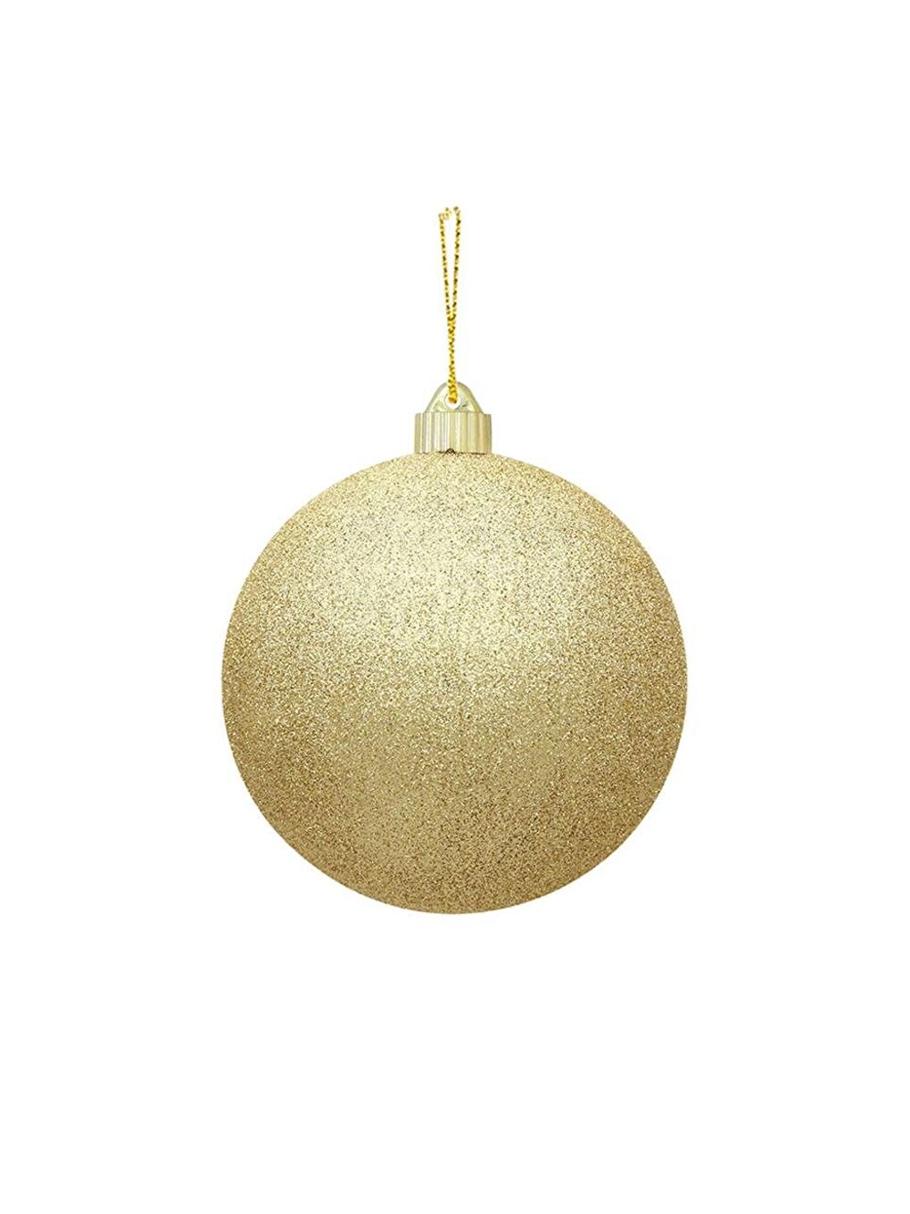 Sarı Yılbaşı Topları Simli Çam Ağacı Süsleri Altın 20 cm-1