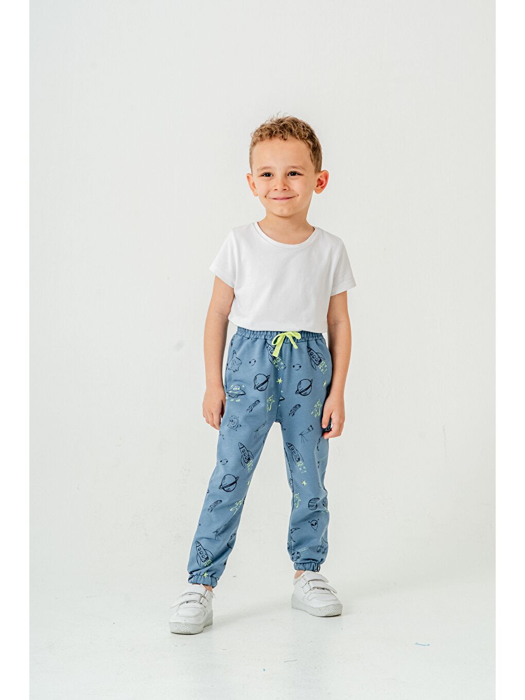 Mavi Gezegen Baskılı Erkek Çocuk Eşofman Altı-2