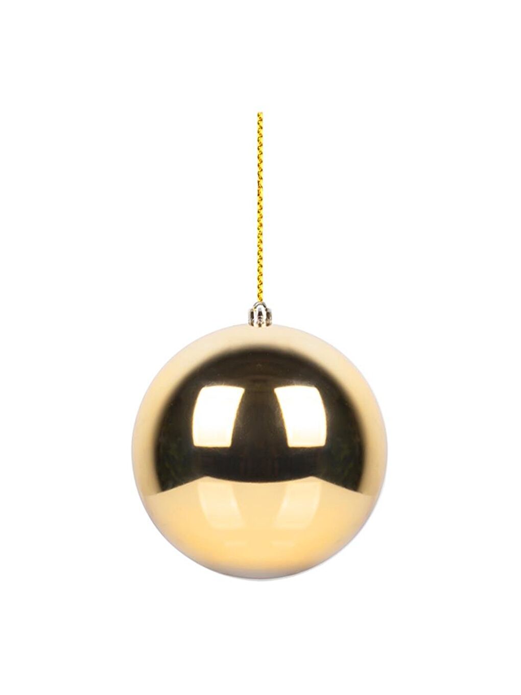 Sarı Yılbaşı Topları Çam Ağacı Süsleri Altın 20 cm-1