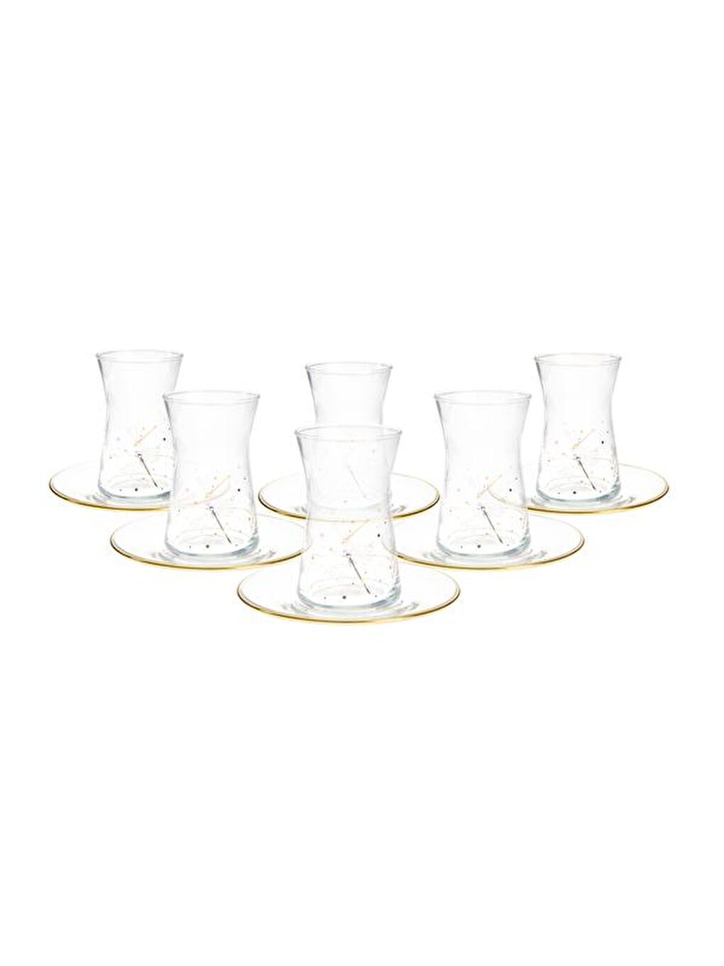 Karışık Dragonfly 12 Parça Çay Seti - Renkli - 170 ml-1