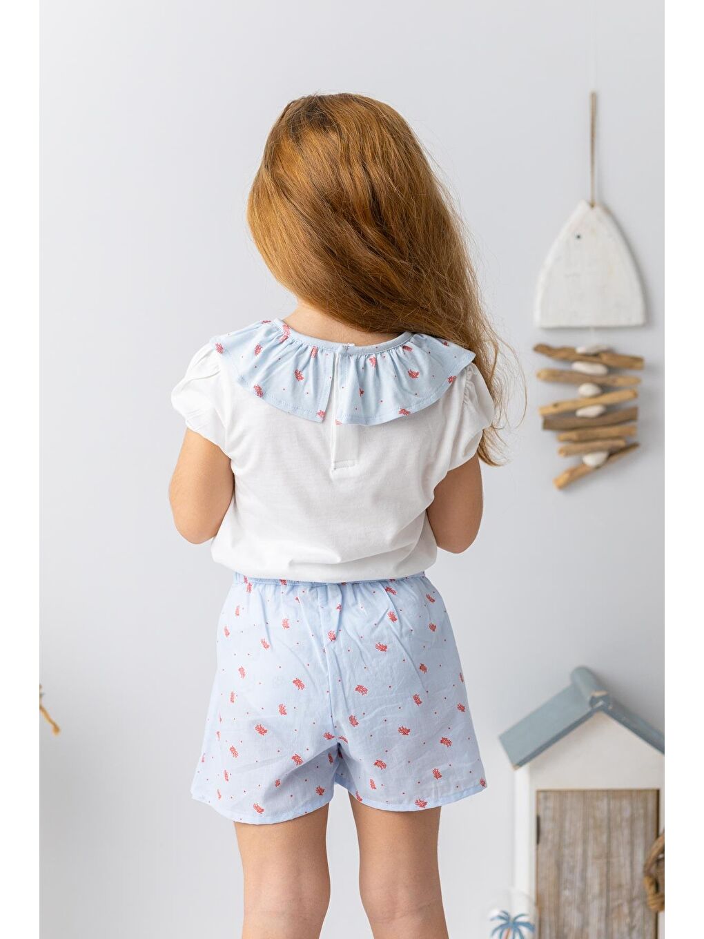 Karışık Kız Çocuk Fırfırlı Şort Etek - Desenli-1