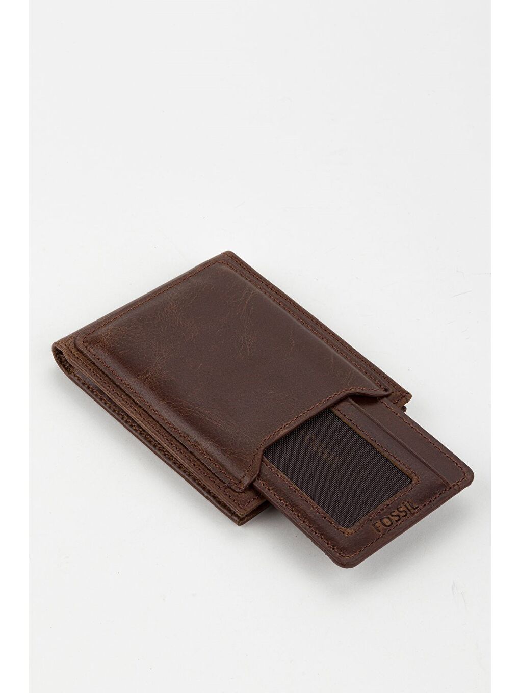 Kutulu Hakiki Deri Ekstra Kartlıklı Yatay Gri Crazy Erkek El Portföyü Cüzdan-1