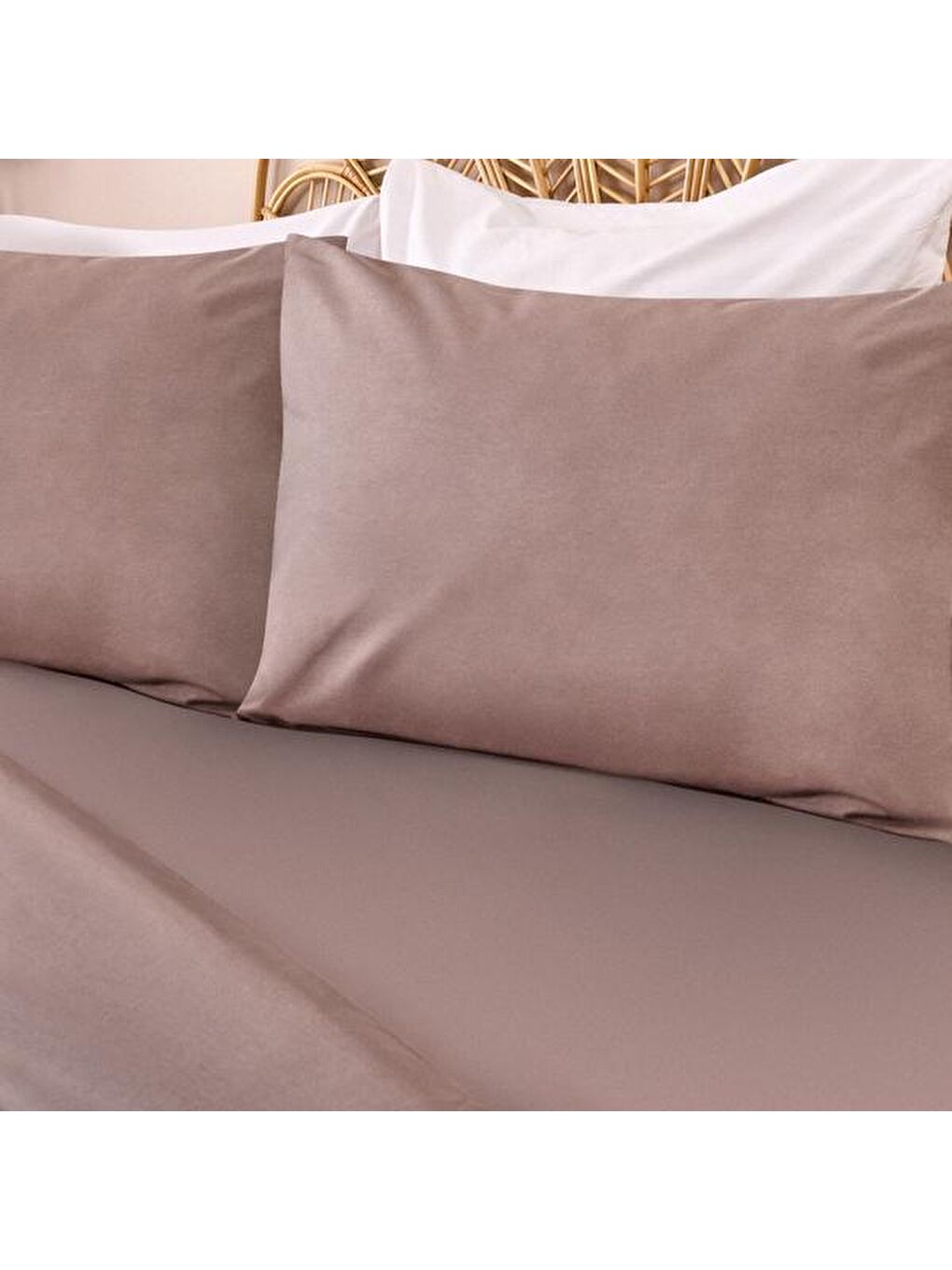 Soft Tek Kişilik Nevresim Takımı - Kahverengi-1