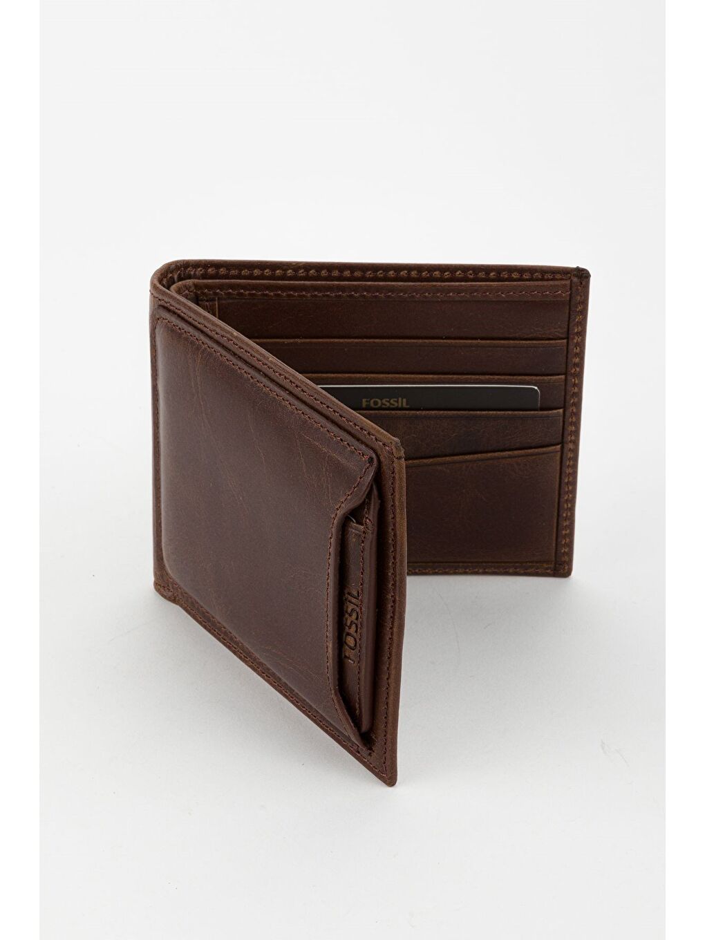 Kutulu Hakiki Deri Ekstra Kartlıklı Yatay Gri Crazy Erkek El Portföyü Cüzdan-4