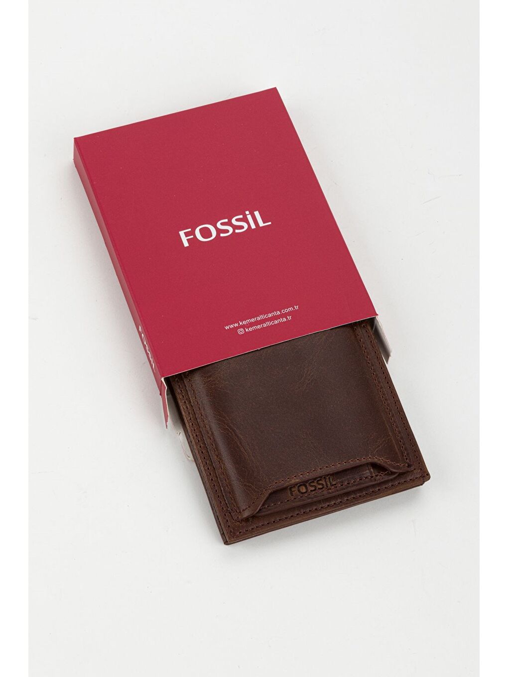 Kutulu Hakiki Deri Ekstra Kartlıklı Yatay Gri Crazy Erkek El Portföyü Cüzdan-5