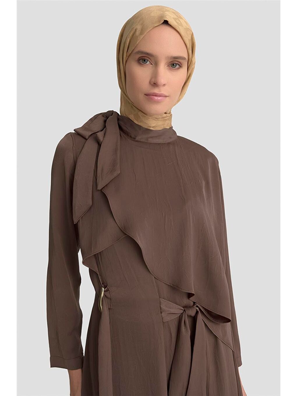 Elbise 25Kd1912 Kahverengi