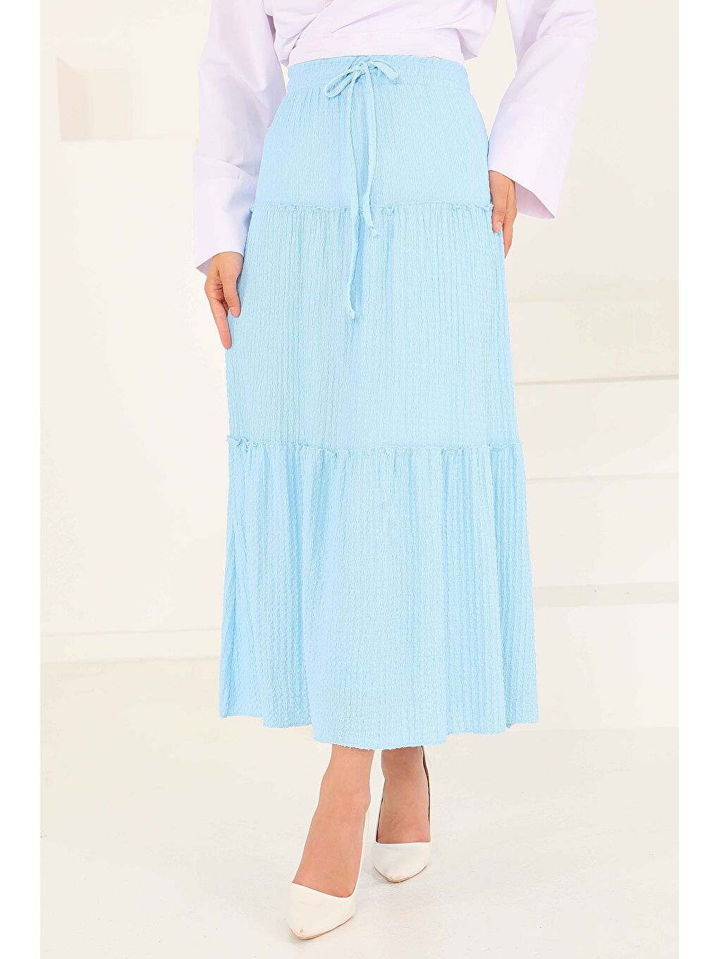 Buffle Etek Bebe Mavi - 27540-3