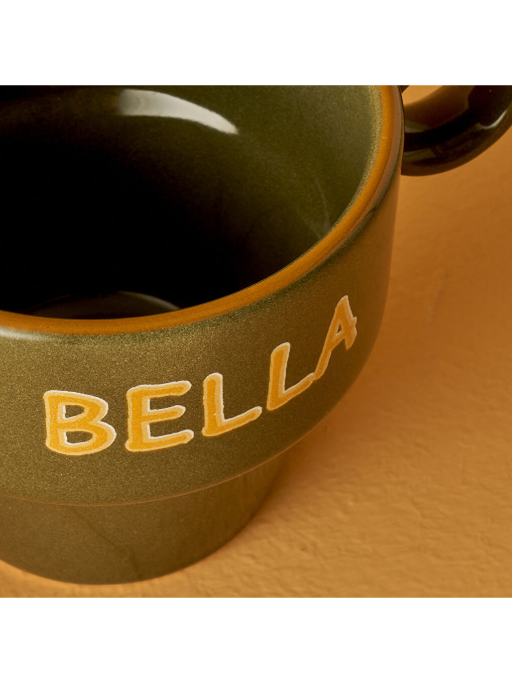 Bella Maison Karişik Line Espresso 2'li Set Hardal-Yeşil (105 cc) - 4