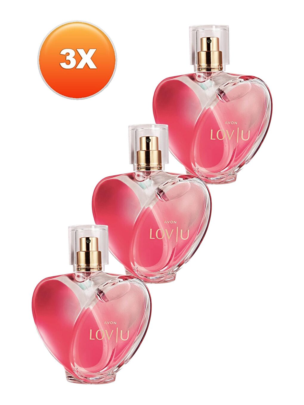 AVON Renksiz Lov U Kadın Parfüm Edp 50 Ml. Üçlü Set - 1