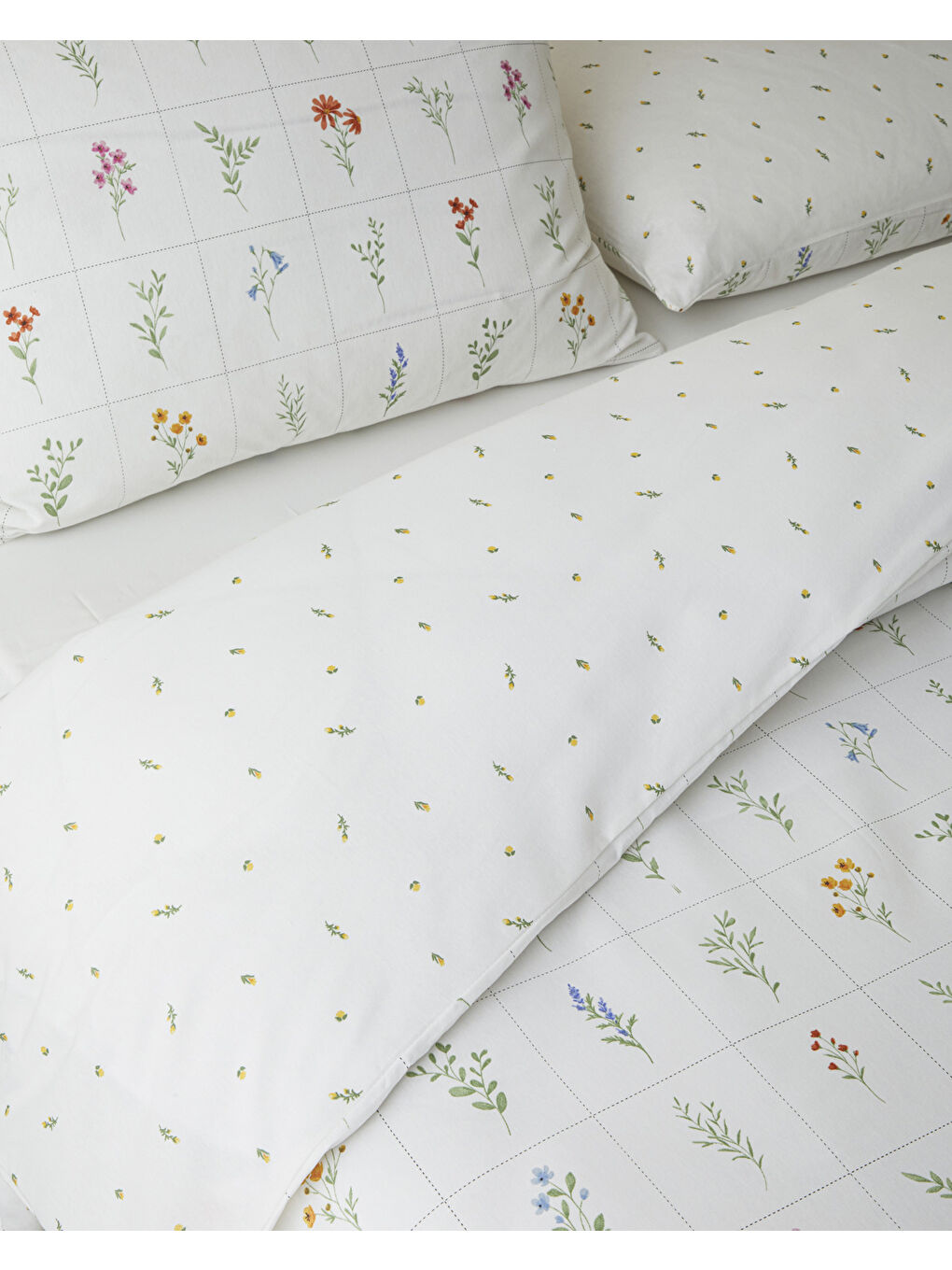 Damada Bloom Kolay Ütülenir Çarşaflı Tek Kişilik Nevresim Takımı 160x220 cm Sarı-Yeşil-3