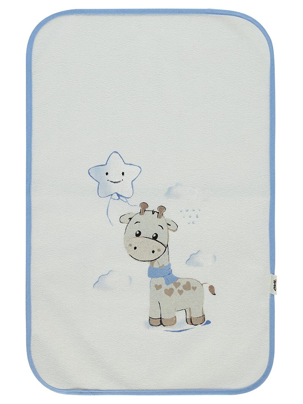 Baby Zurafa Baskılı Alt Açma - Mavi Standart-1