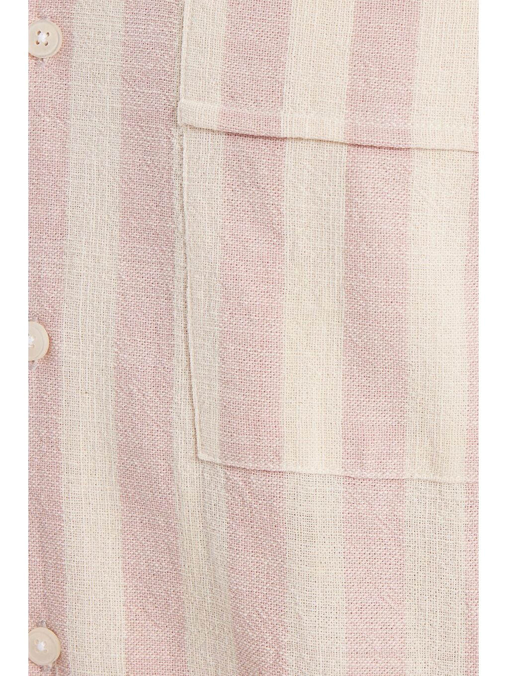 Karışık Erkek Regular Fit Klasik Kesim Kısa Kollu Apaş Yaka Çizgili Cepli %100 Pamuk Gömlek-5