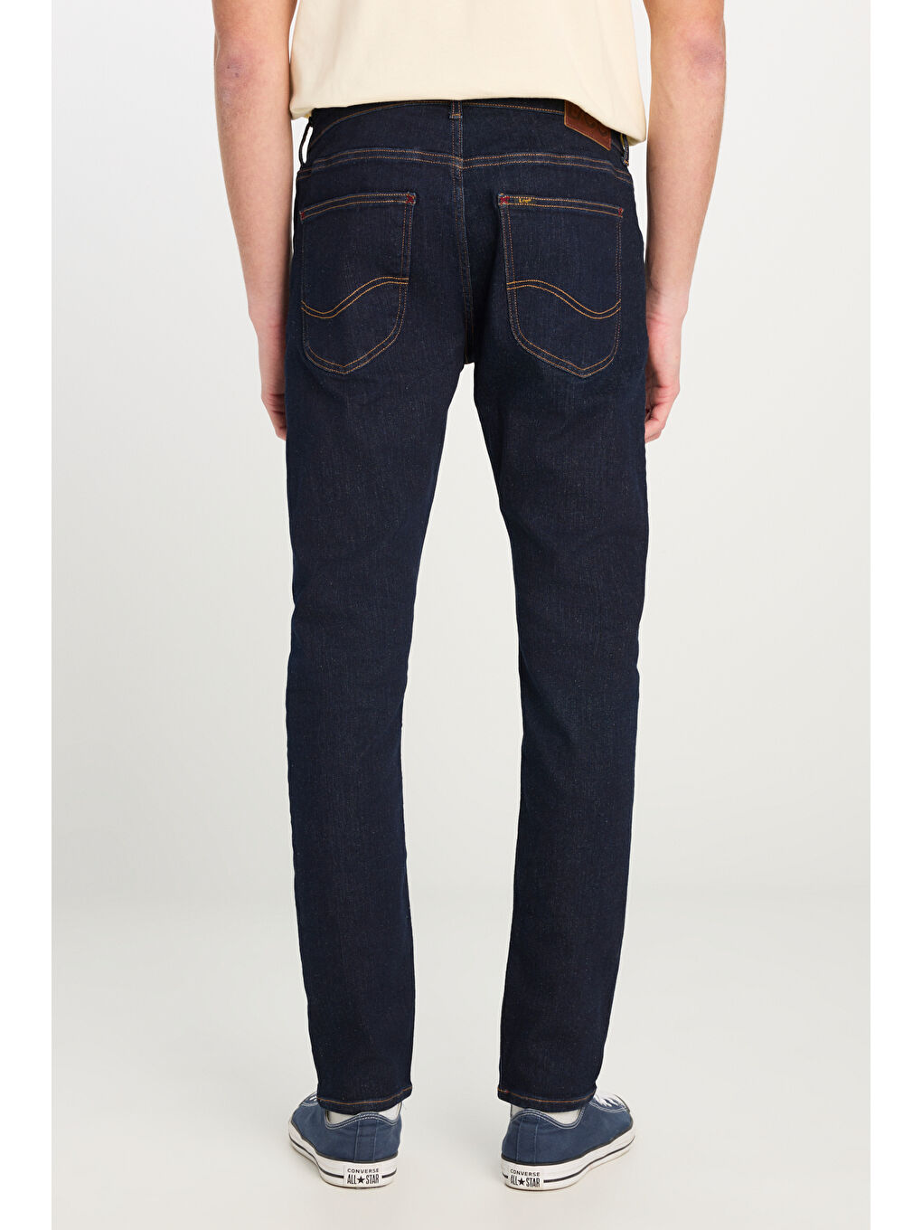 Lacivert Luke Slim Fit Dar Kesim Normal Bel Koyu Mavi Esnek Jean Pantolon-3
