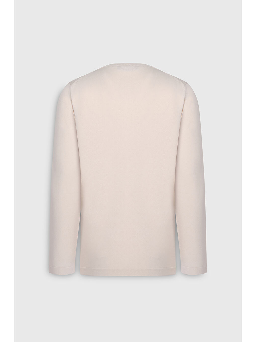 Erkek Bej Standart Fit Normal Kesim Bisiklet Yaka Triko Basic Kazak-8