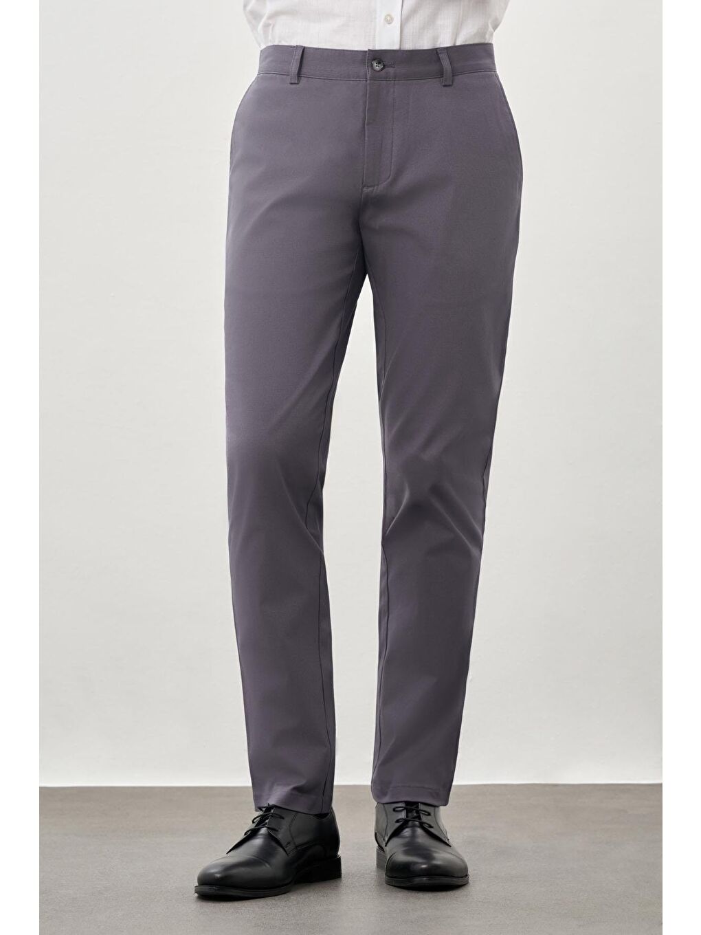 Gri Füme Pamuklu Yandan Cepli Casual Slim Fit Chino Pantolon 1003245168