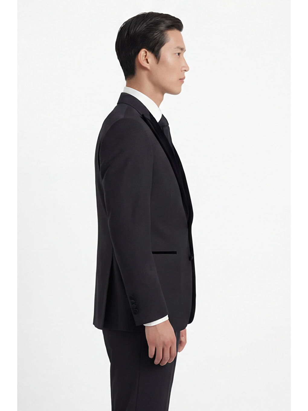 Siyah Wedding Vest Suit-2