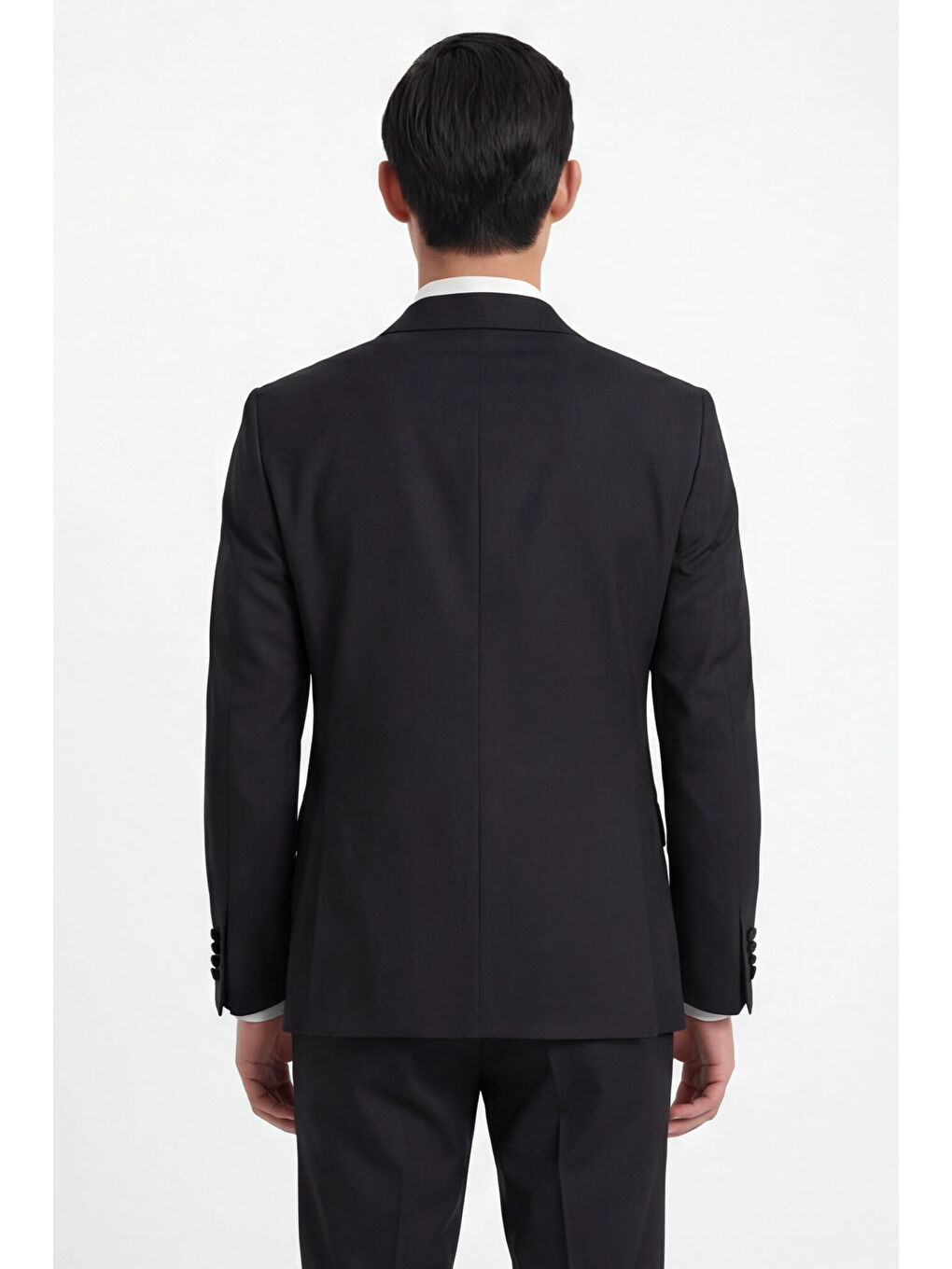 Siyah Wedding Vest Suit-3