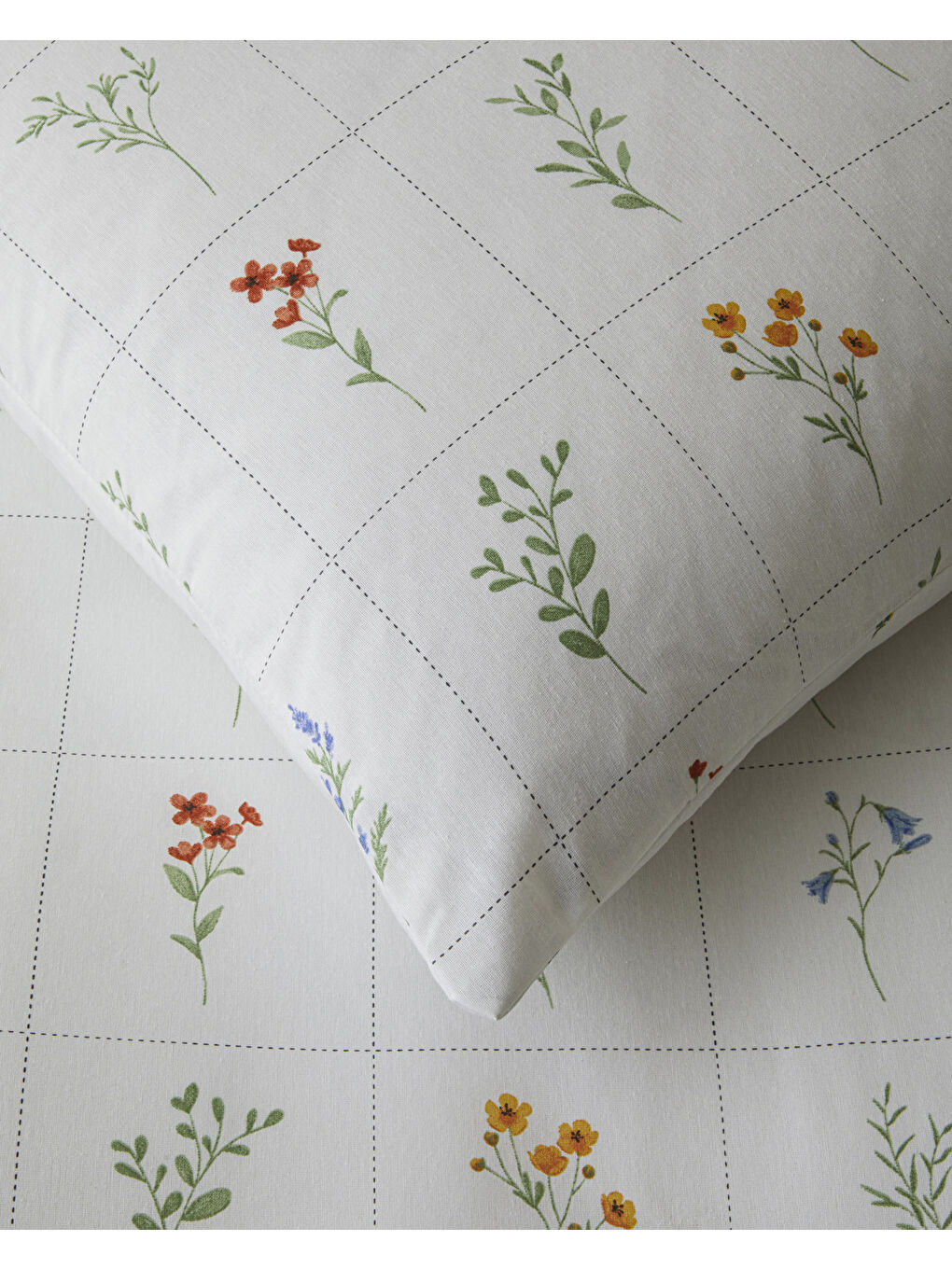 Damada Bloom Kolay Ütülenir Çarşaflı Tek Kişilik Nevresim Takımı 160x220 cm Sarı-Yeşil-4