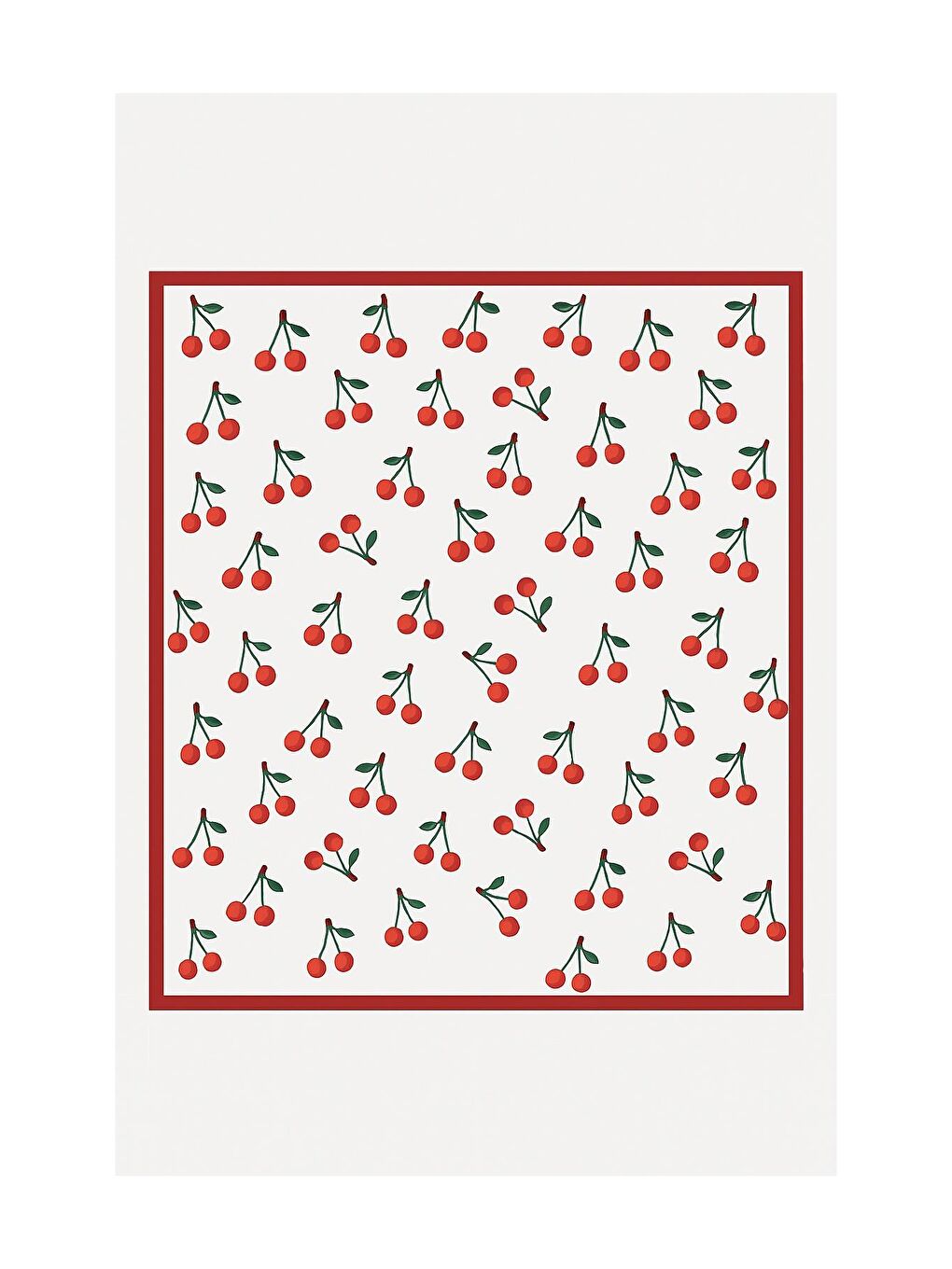 Beyaz Bohem Saten Dokulu Bandana Fular-1