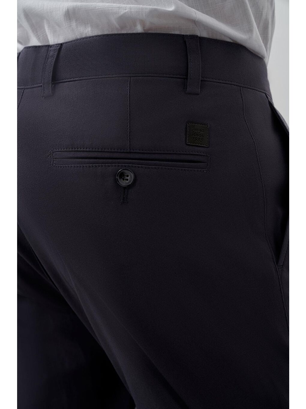 Gri Füme Pamuklu Yandan Cepli Casual Slim Fit Chino Pantolon 1003245168-4