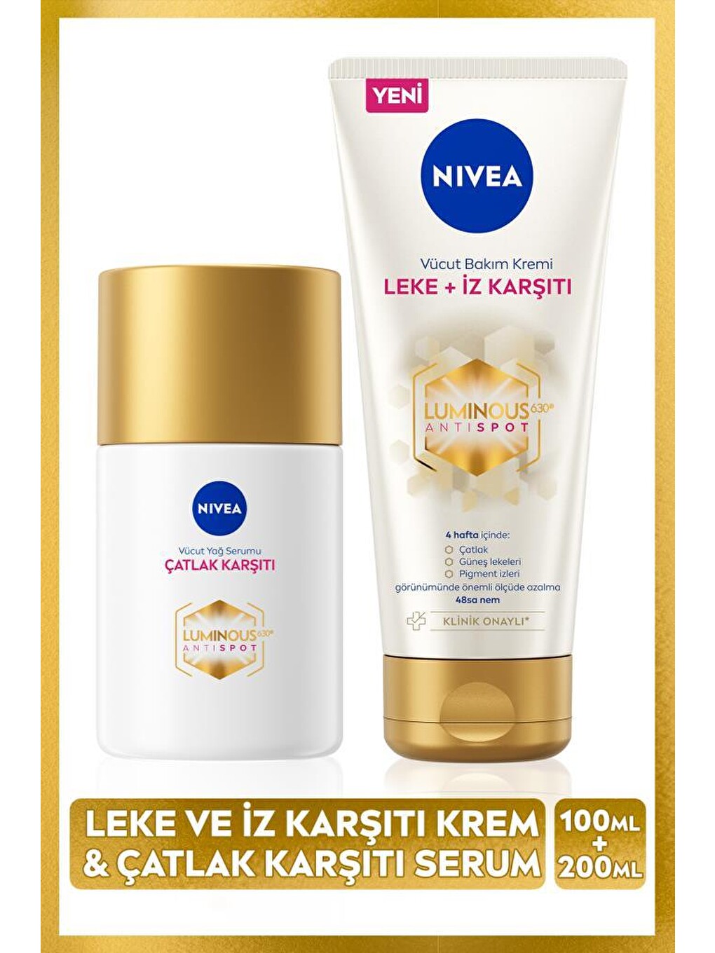 Luminous630 Çatlak Ve Leke Karşıtı Vücut Bakım Seti, Yağ Serumu 100ml Ve Vücut Kremi 200ml