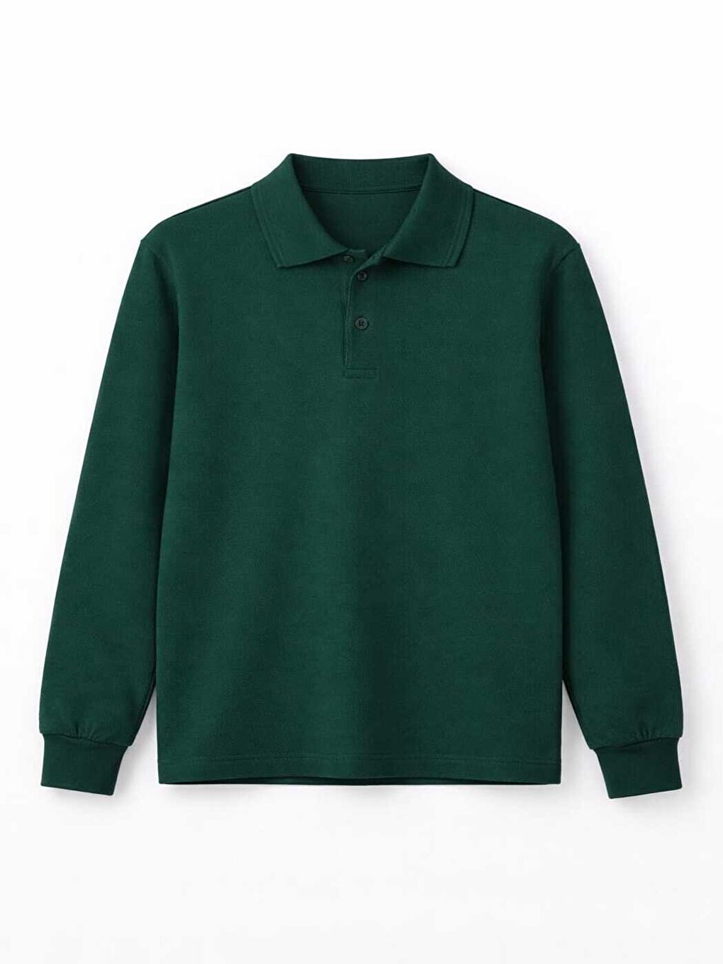 Haki Okul Tişört   Polo Yaka  Uzun kollu