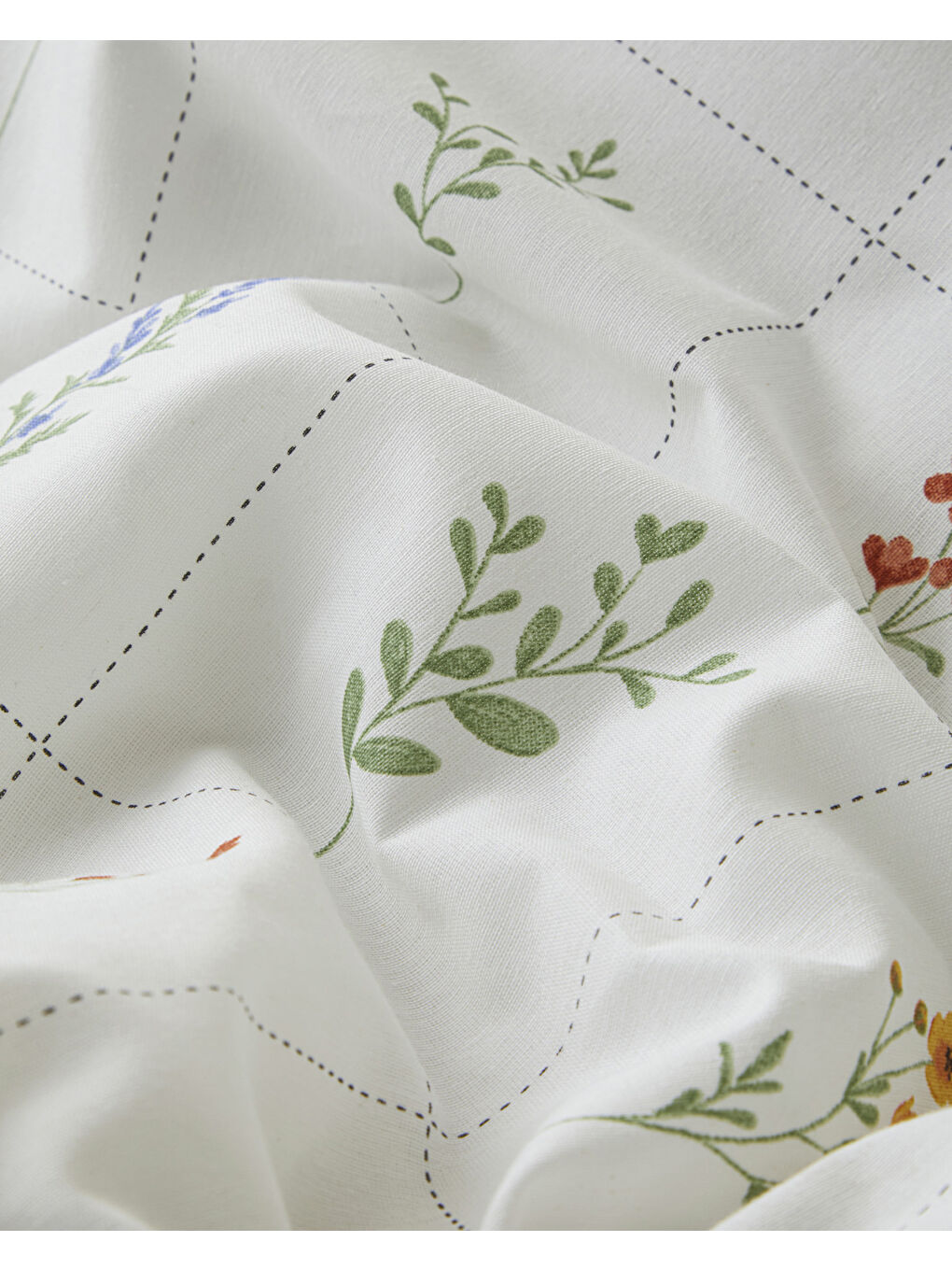 Damada Bloom Kolay Ütülenir Çarşaflı Tek Kişilik Nevresim Takımı 160x220 cm Sarı-Yeşil-5