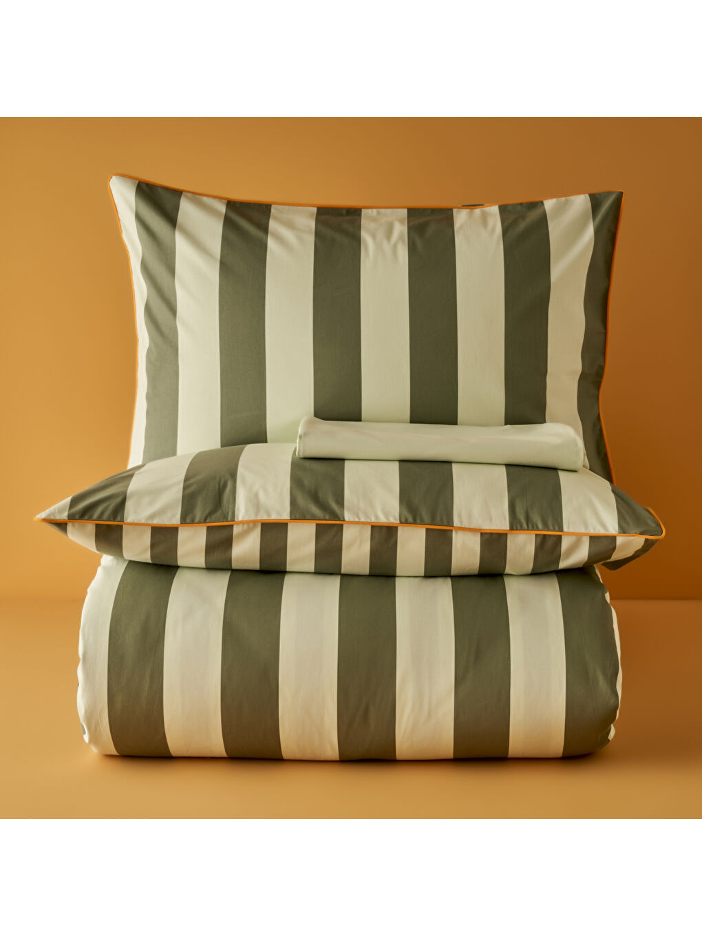 %100 Pamuk Line Çift kişilik Nevresim Takımı Yeşil (200x220 cm)-3