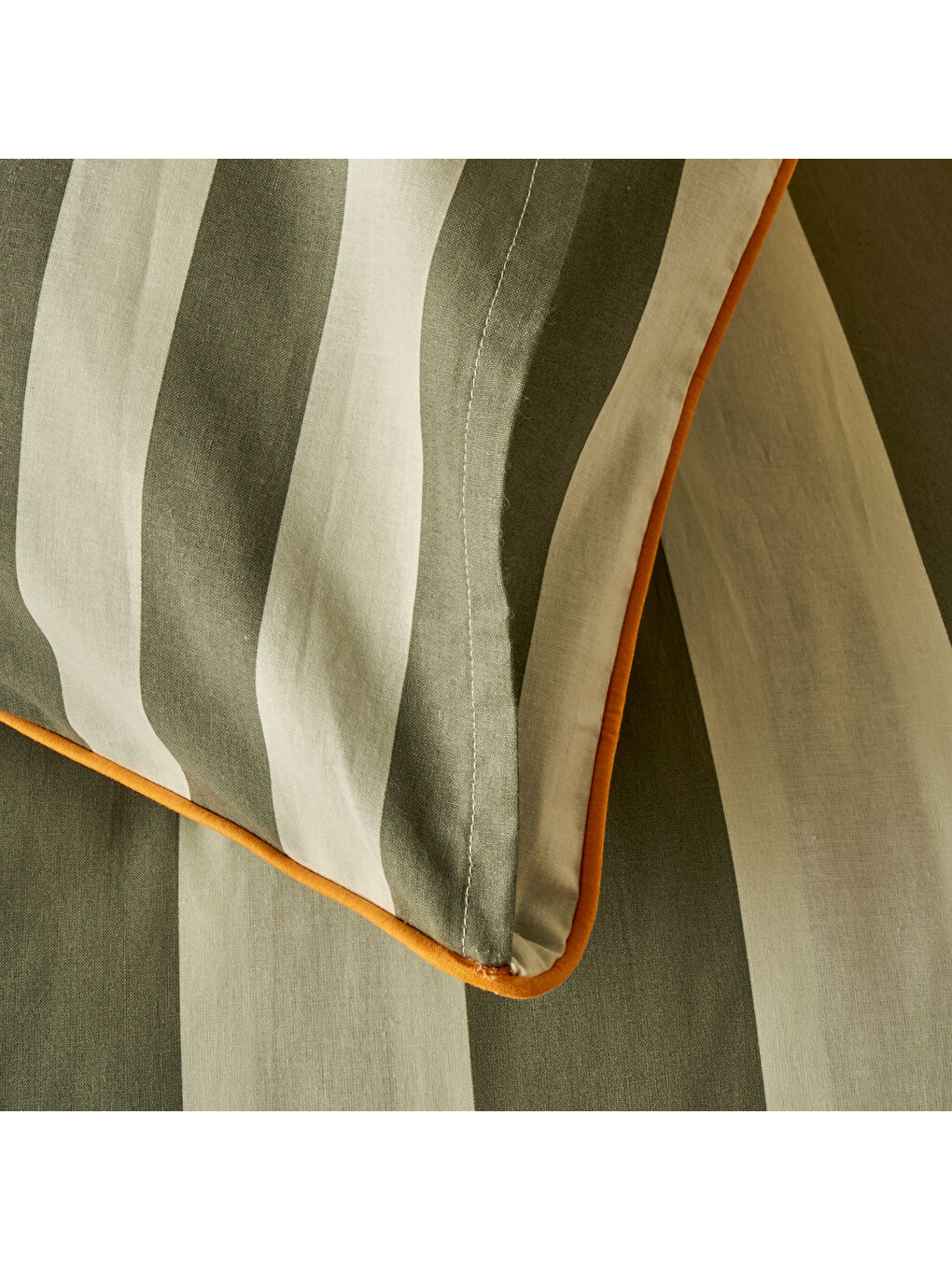 %100 Pamuk Line Çift kişilik Nevresim Takımı Yeşil (200x220 cm)-4