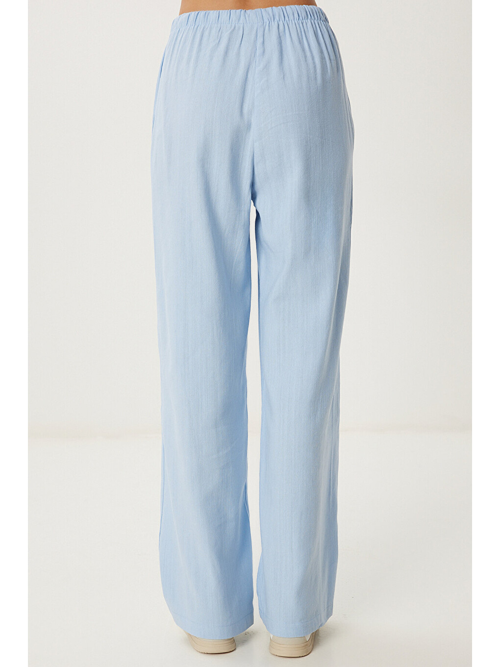 Mavi Keten Bluz Pantolon Takım GÖK MAVİ LMC0062-3