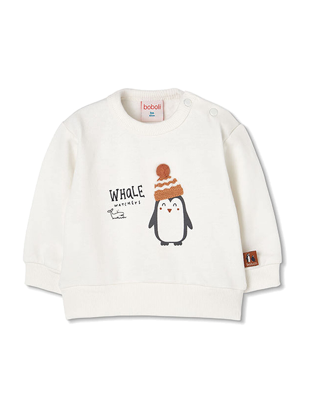 Penguen Desenli Alt Üst Set 6 Ay-18 Ay Beyaz-2