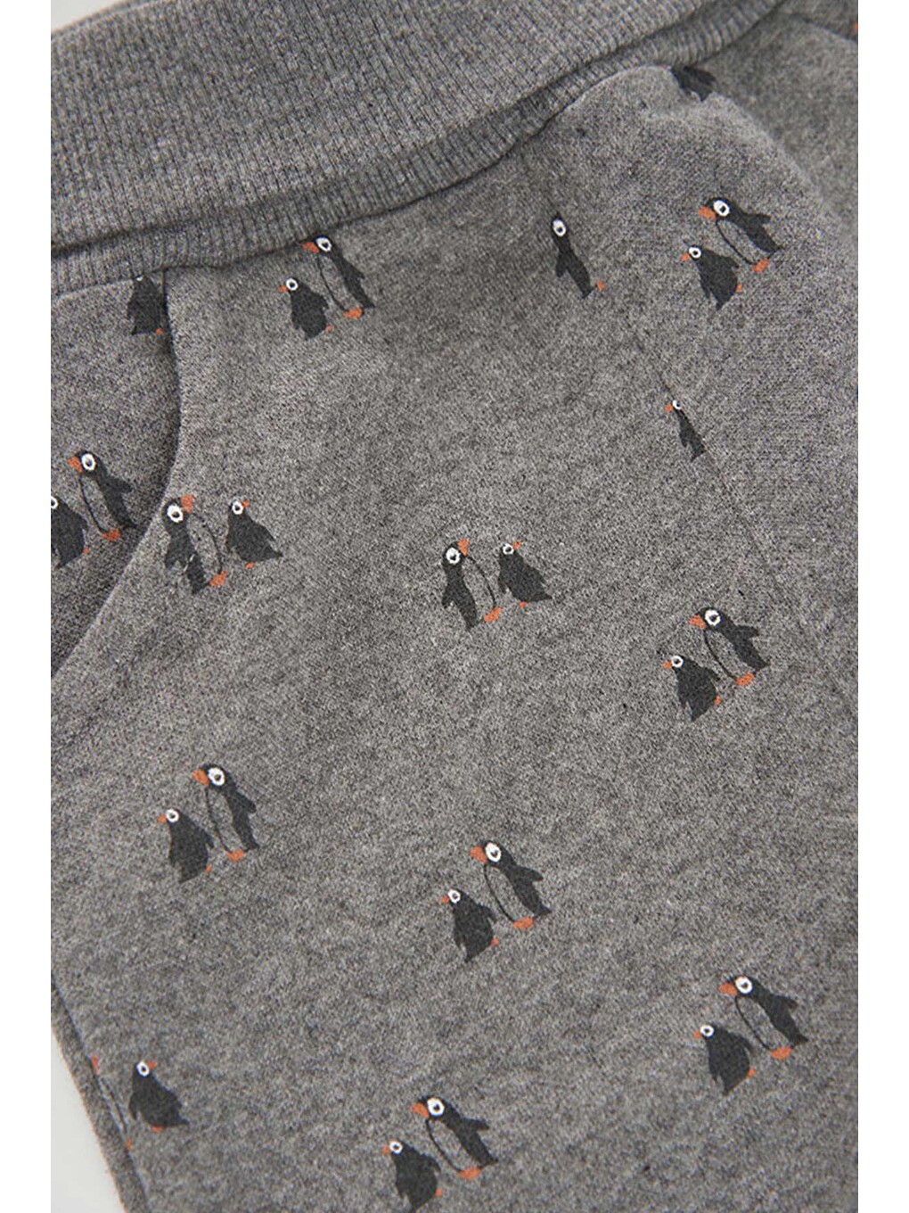 Penguen Desenli Alt Üst Set 6 Ay-18 Ay Beyaz-7