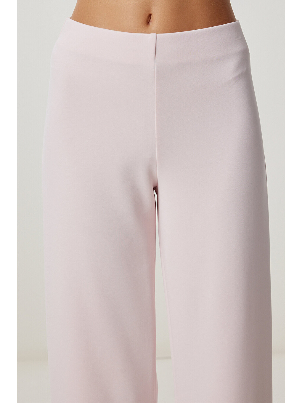 Pembe Fitted/Vücuda Oturan Esnek Modal Alt-Üst Takım ŞEKER PEMBE LUB0086-4