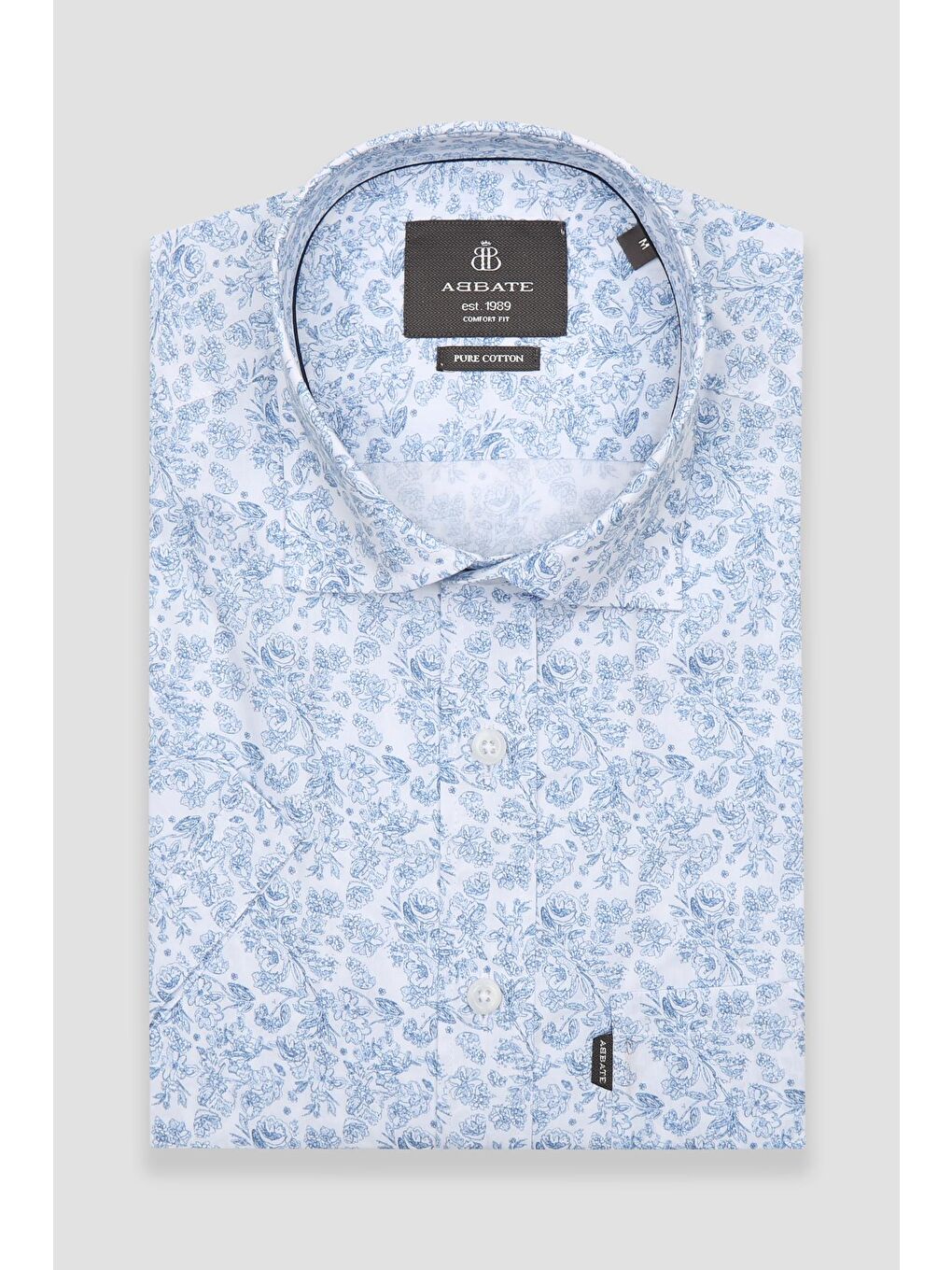 Vento Poplin Pamuklu Comfort Fit Beyaz Klasik Yaka Erkek Baskılı %100 Pamuk Gömlek-4