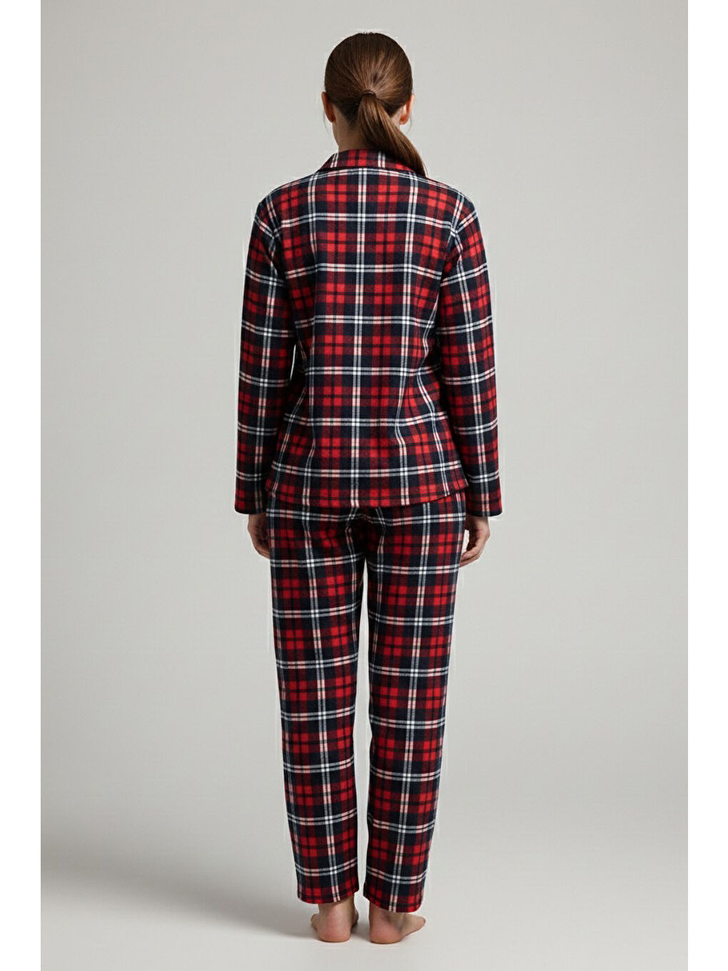 Kırmızı Desenli Baskılı Pijama Takımı Kirmizi - 28066-KIRMIZI-2