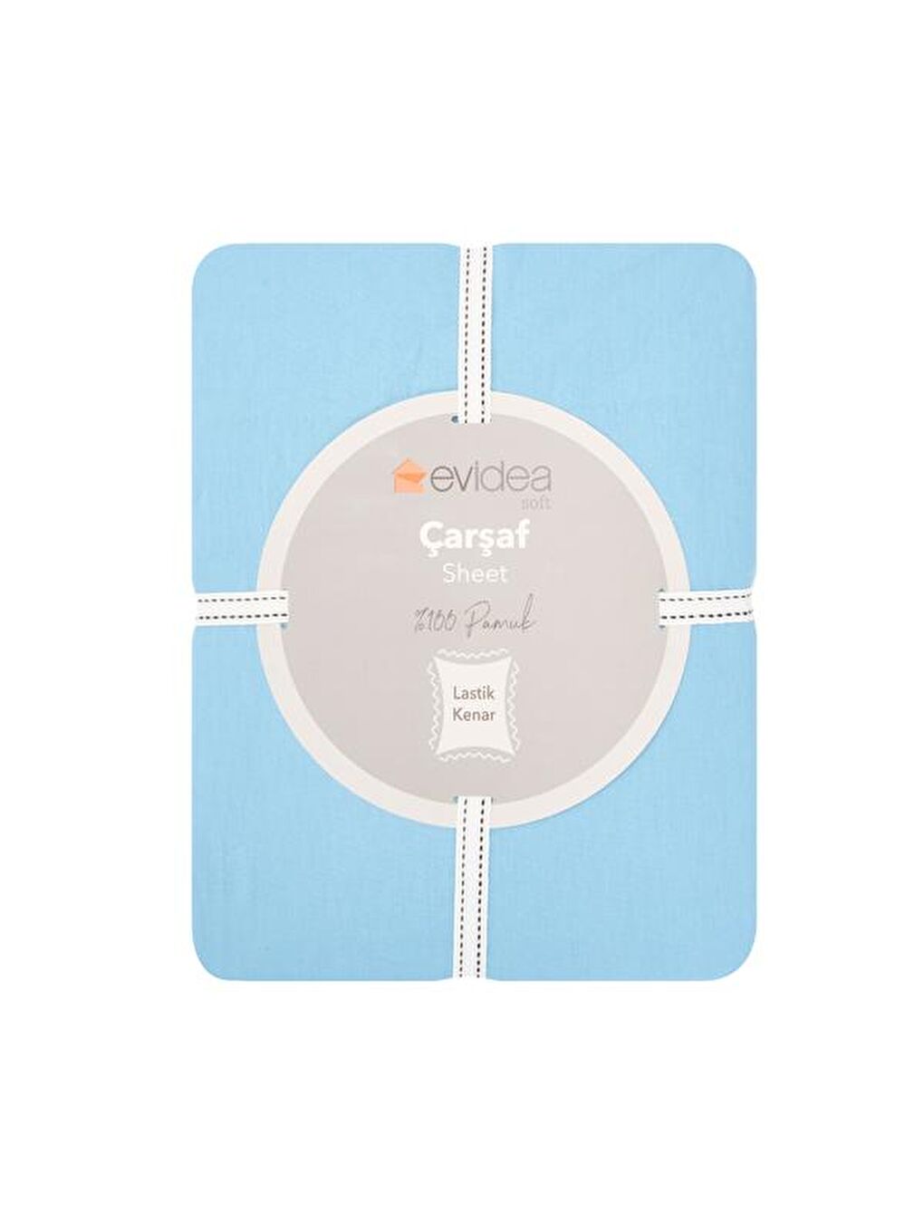 Soft Çift Kişilik Lastikli Çarşaf - Mavi - 180x200 cm-1