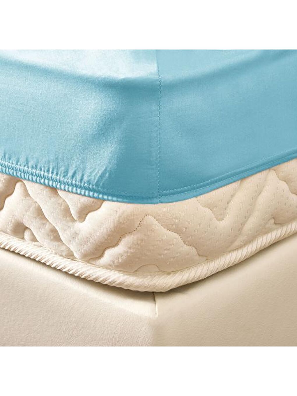 Soft Çift Kişilik Lastikli Çarşaf - Mavi - 180x200 cm-2