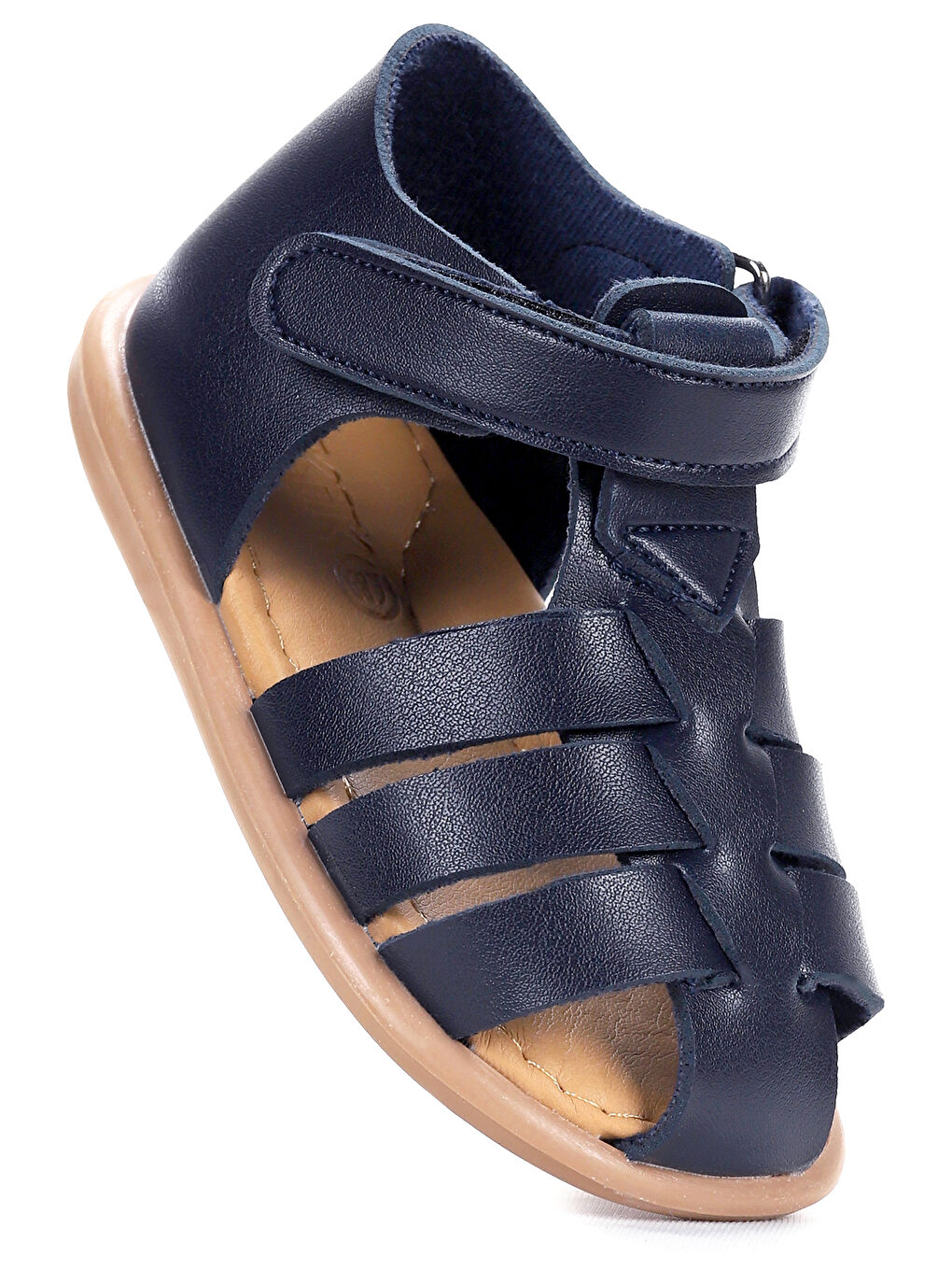 Lacivert Lonpe İlk Adım Cırtlı Erkek Bebek Sandalet