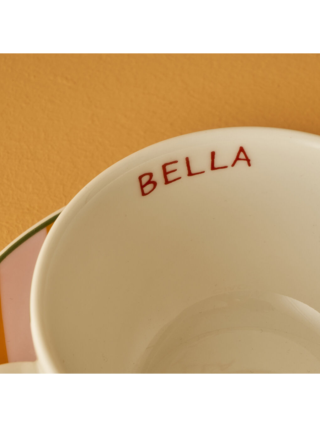 Bella Maison Line 2'li Çay Fincanı Yeşil-Turuncu (270 cc) - 2