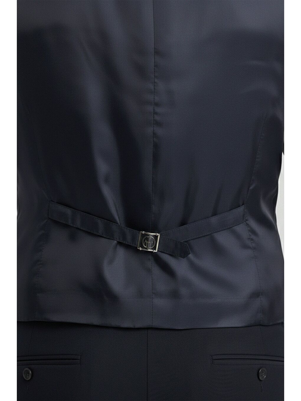 Giotelli Lacivert Slim Fit Sivri Yaka Yelekli 6 Drop Tam Astarlı Erkek Smokin Takım Elbise-5