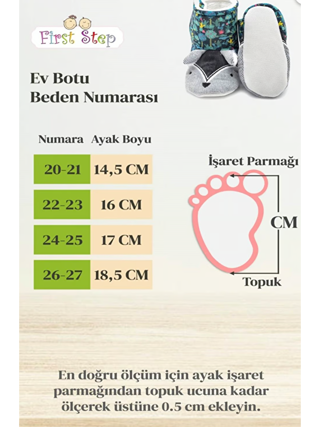 First Step Fuşya Papatya Nakışlı Kürklü Ev Botu-F-825 - 4