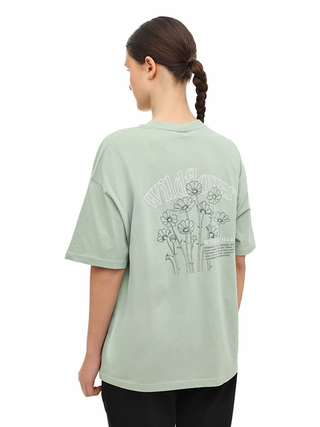 Yeşil WL 11TEEL 6FX Mint Kadın Kısa Kol T-Shirt-1